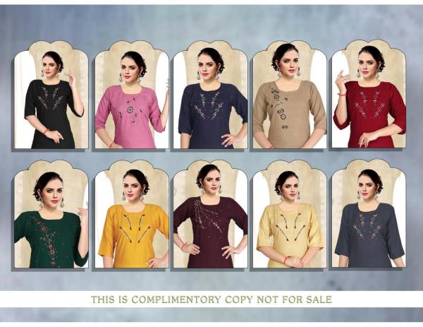 Moksha Aliffi Regular Wear Rayon Kurti Collection